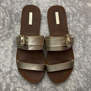 Aldo size 9 gold sandals